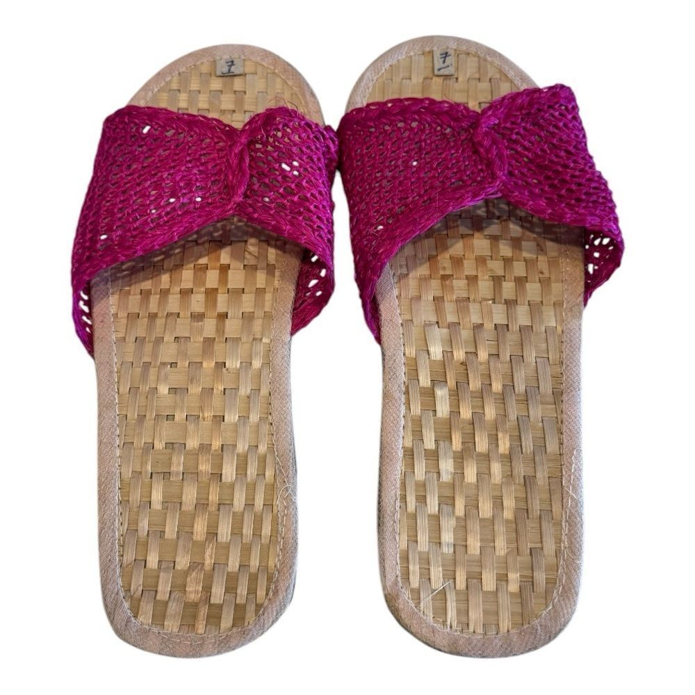 Abaca Woven Seagrass House Slippers Women’s Size 7